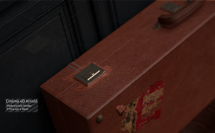 Suitcase – photorealistic Render test with Arnold C4D