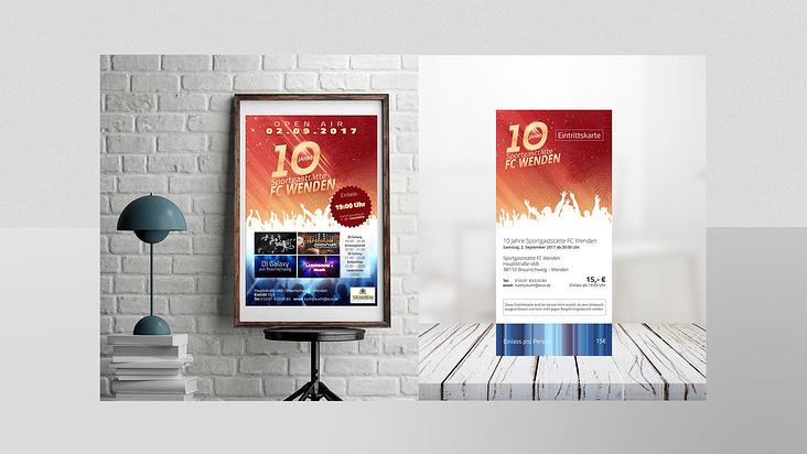 Eventpaperdesign [Plakat und Eintrittskarte]