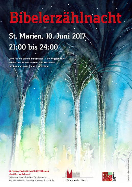 Plakat für Gemeinde St. Marien, Lübeck