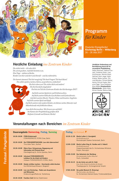 16seitiger Flyer für den Deutschen Evangelischen Kirchentag