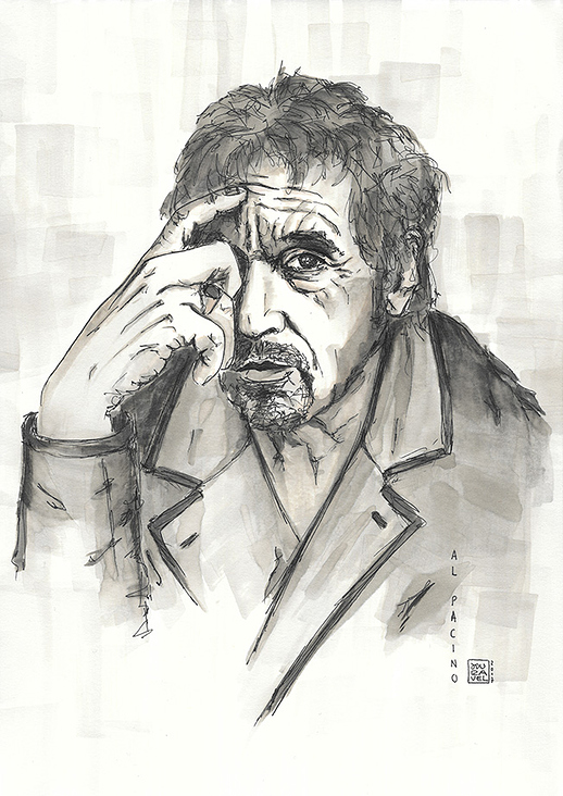 Portrait Illustration von Al Pacino