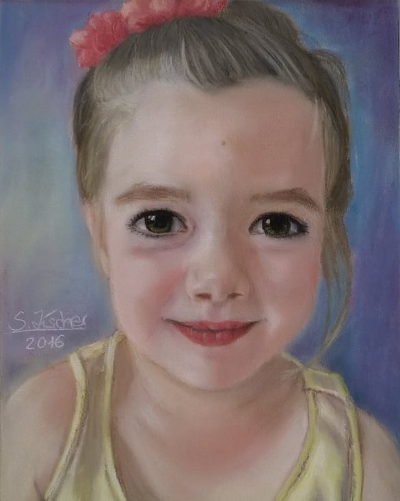 Kinderportrait in Pastell