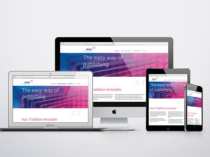 Responsive Webdesign – Corporate Design Esser / Onlinemedien: Internetseite