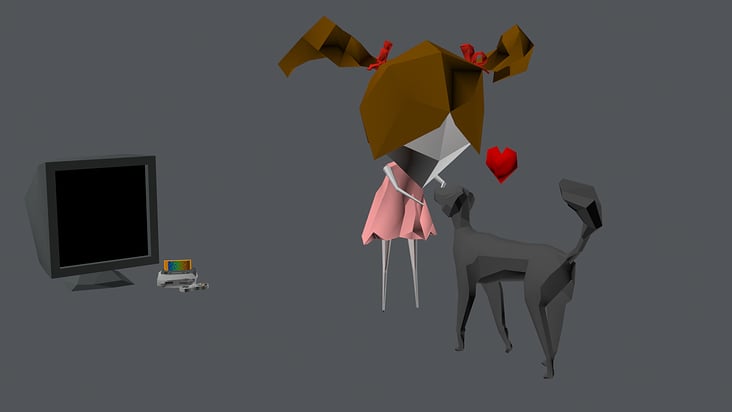 Lowpoly-Modell meiner Story-Website www.kalthand.com