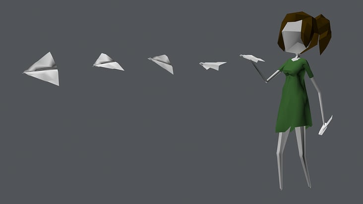 Lowpoly-Modell meiner Story-Website www.kalthand.com