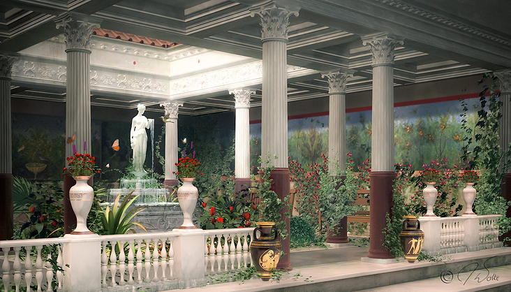 Römisches Atriumhaus – Gartenberreich
