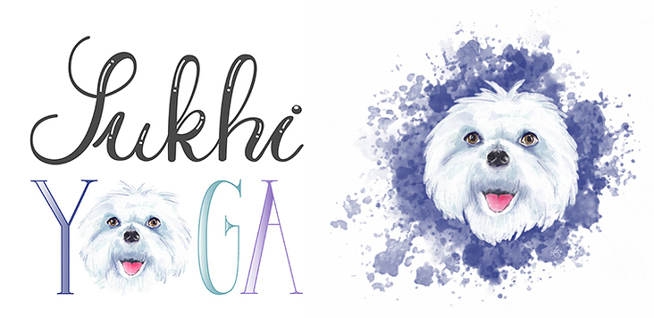 Illustriertes Logokonzept „Sukhi Yoga“