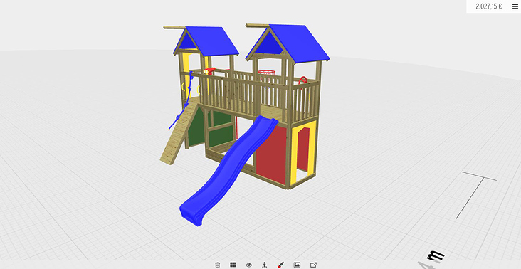 3D-Modelle für einen Spielplatzkonfigurator für Brügmann TraumGarten GmbH & ObjectCode GmbH