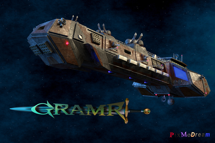 Space battleship „Gramr“ for the Unity 3d Engine