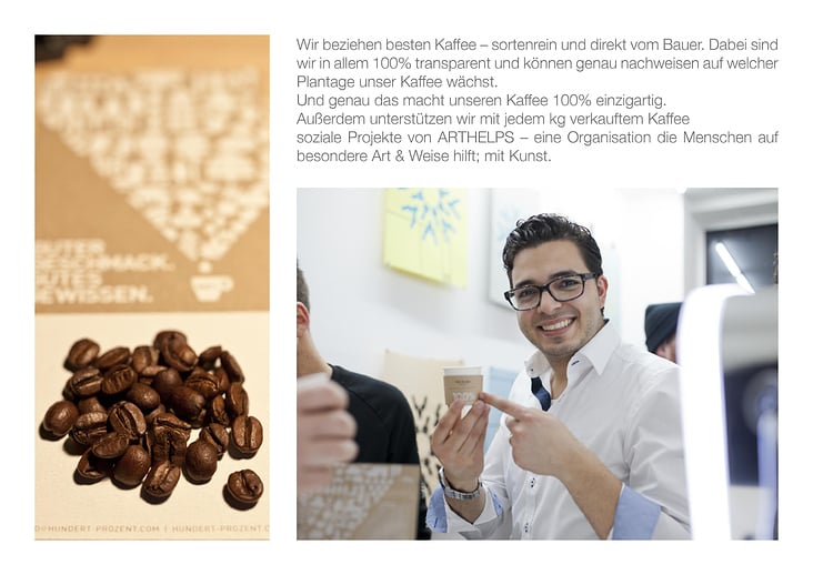 100% Kaffee – ArtHelps Katalog