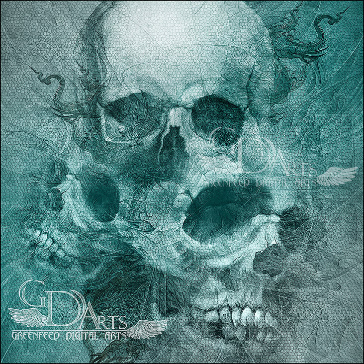 Skulls Freie Arbeit für CD Cover