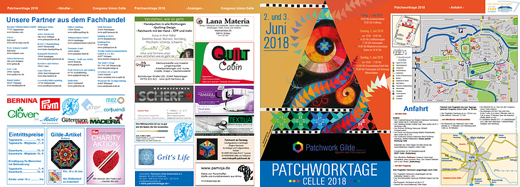 Flyer für die Patchworkmesse 2018 Seite 1