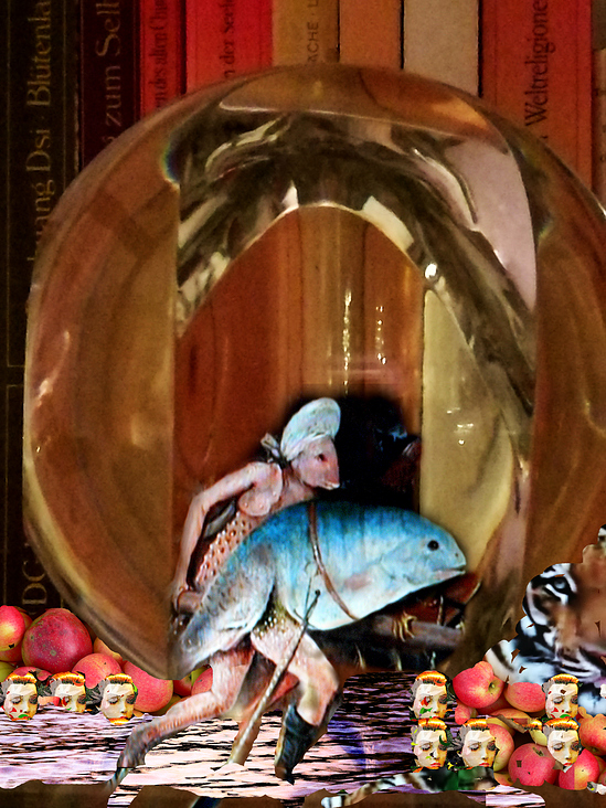Glaskugel mit Figuren