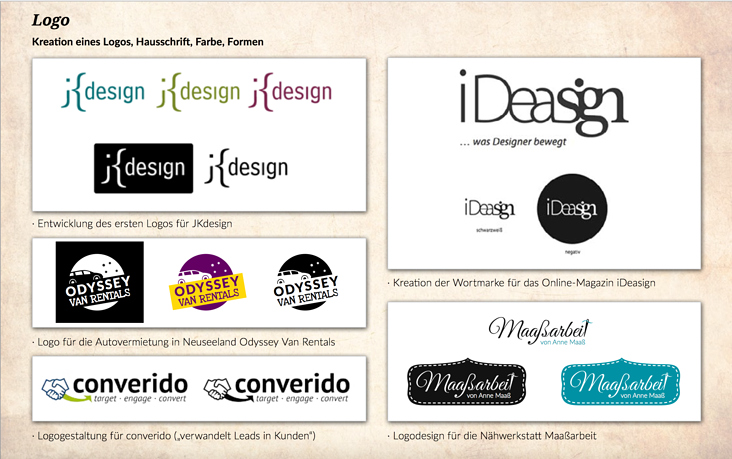 Logodesign für verschiedene Kunden