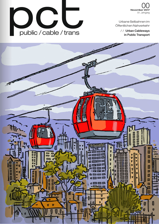 „pct – public / cable / trans“ ist eine internationale Fachzeitschrift für urbane Seilbahntechnik.