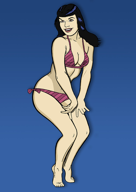 PinUp Illustration – Bettie Page