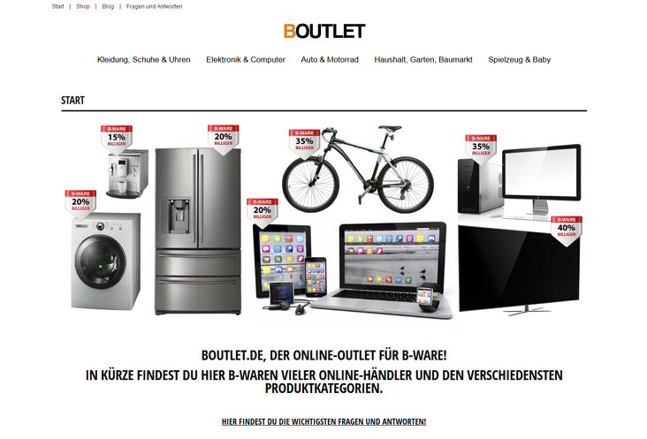 boutlet.de Frontpage