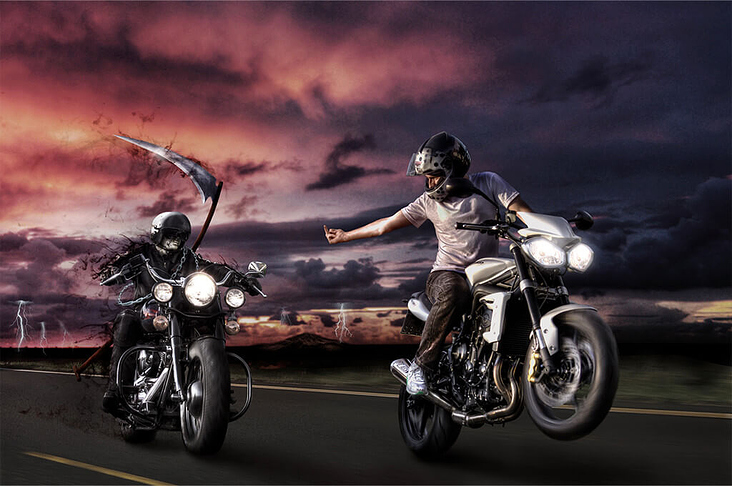 Bikers don´t fear the Death – Photoshop Artwork