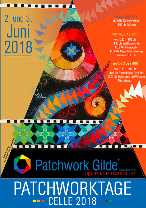 Titelseite Flyer Patchworkmesse Celle 2018 (Seite 1/8)
