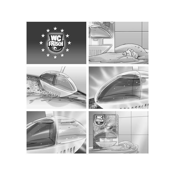 Storyboard-Illustration „WC-Frisch“