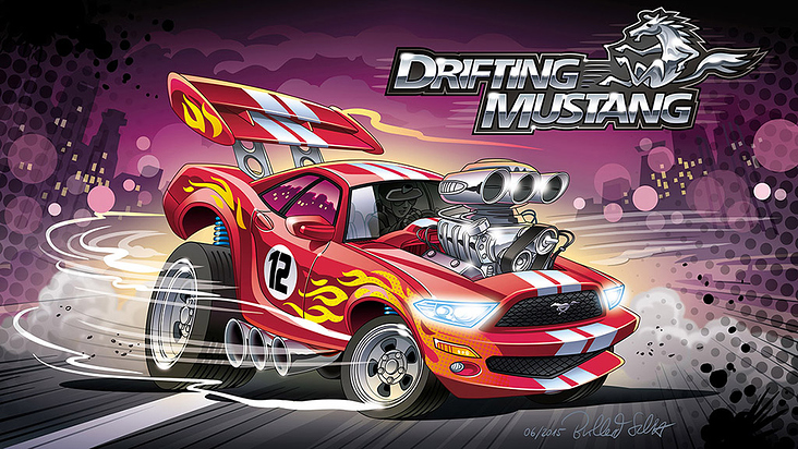 Drifting Mustang