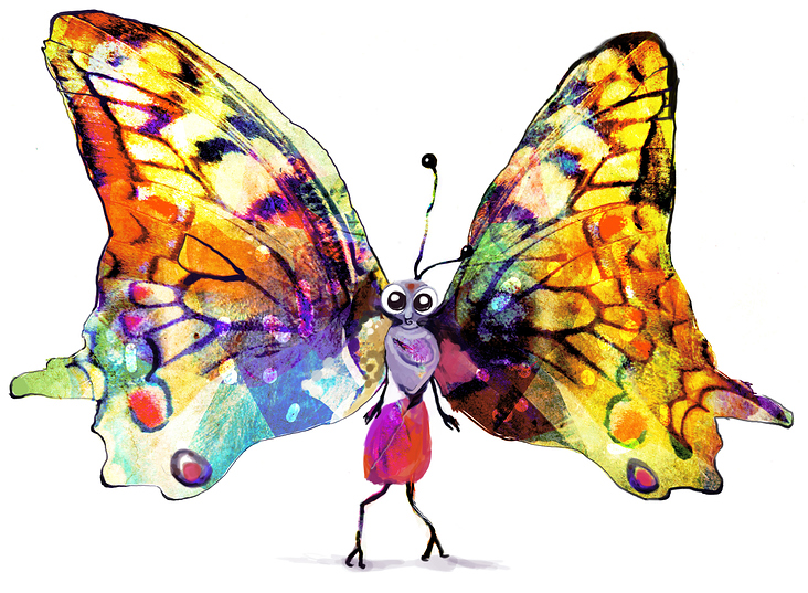 Schmetterling Tänzerin Illustration