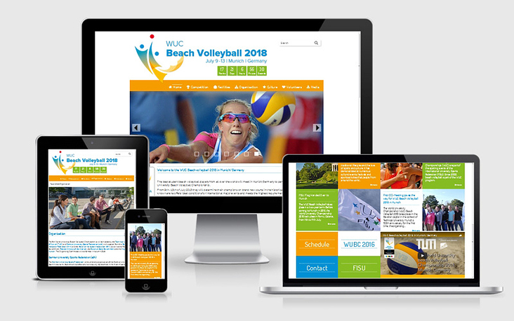 Website für Beach-Volleyball Contest des WUC