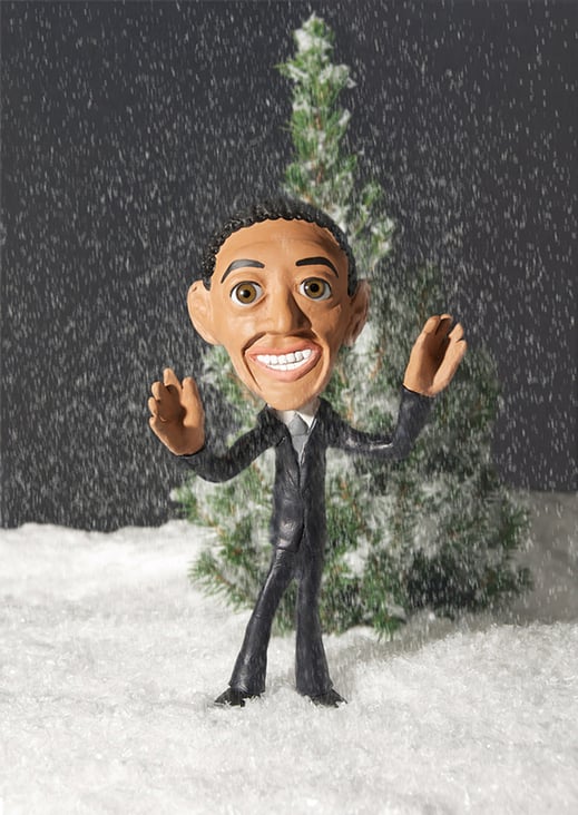 Obama im Schnee
