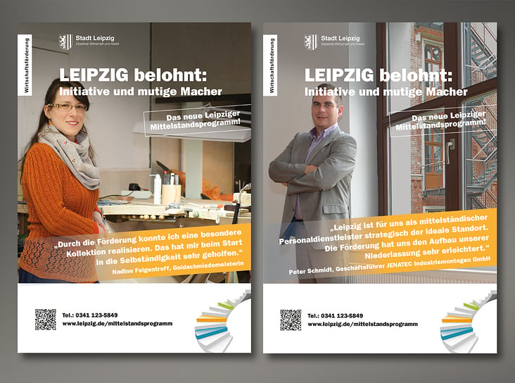 Plakatkampagne für das Leipziger Mittelstandsprogramm