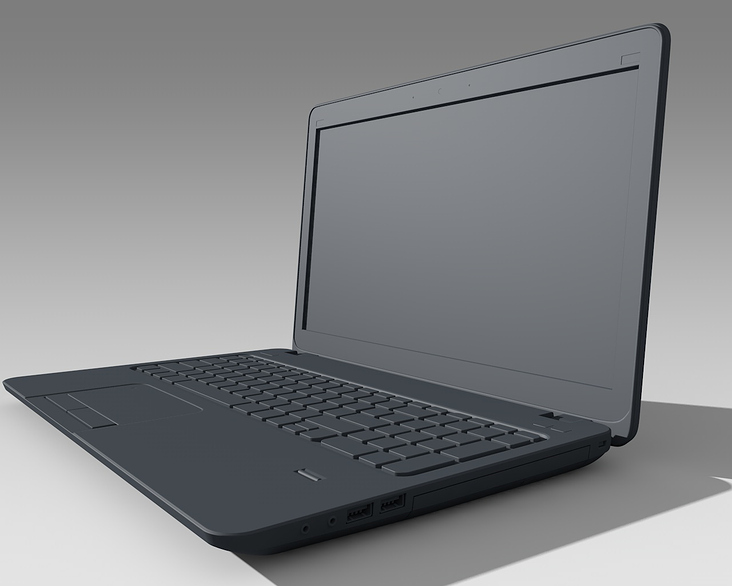 Laptop, Erstellung eines Modelles zur Produktvisualisierung
