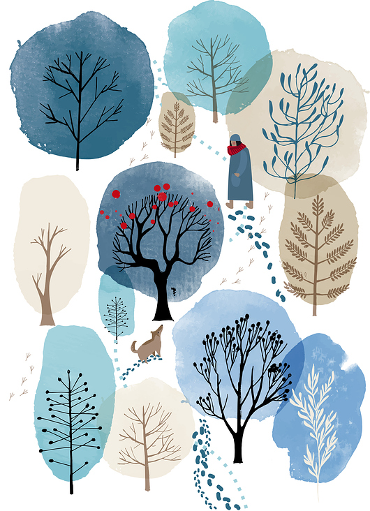Winter landscape poster