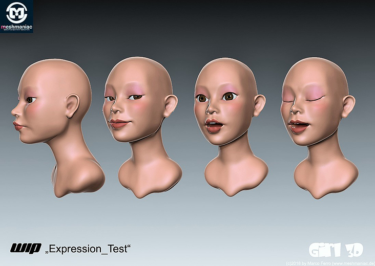 3D Girl update4 expressions (2)