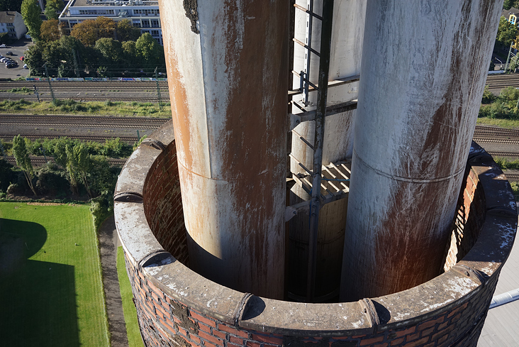 Schornstein Inspektion in 120 Meter Höhe