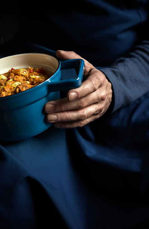 Serbisches Reisfleisch mit scharfem Pfefferoni