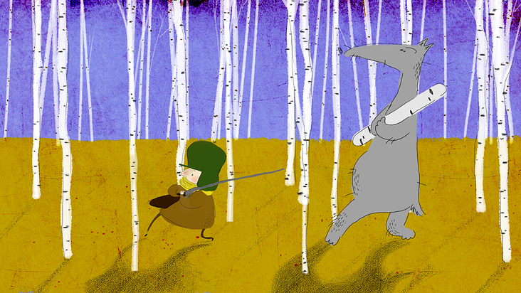 „Iwan und der Wolf“, animated short film by Anna Levinson