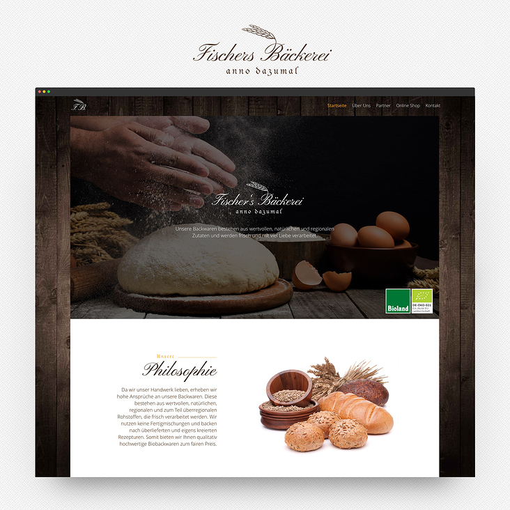 Fischers Bäckerei Website