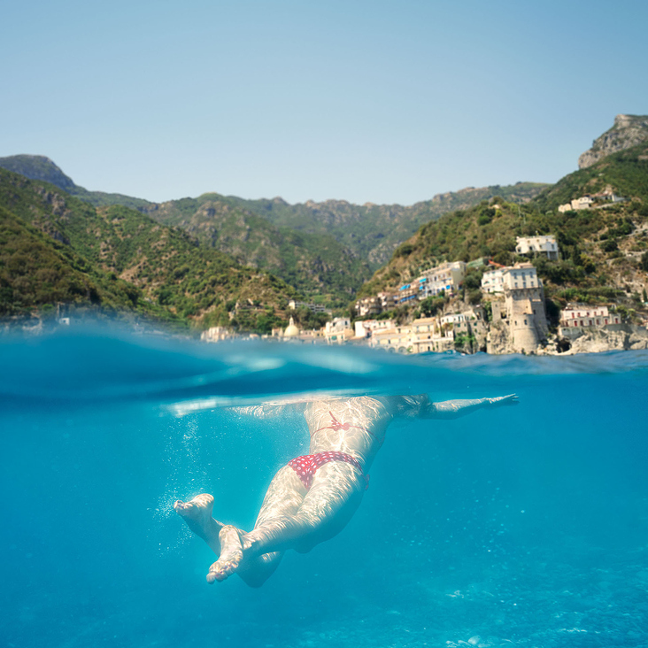 Tui Cruises Kampagne Unterwasser – Retouching Komposing & Bildbearbeitung für Kolle Rebbe
