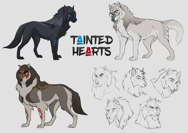 Tainted Hearts – Comic Character Entwürfe
