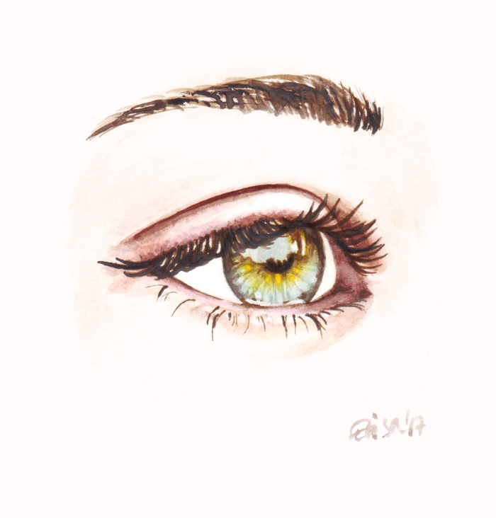 Eye watercolot study