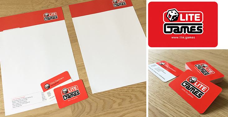 Visitenkarten & Briefpapier // Eigenkunde: LITE Games GmbH
