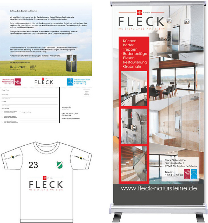 Werbebrief, T-Shirt-Druck, Roll Up