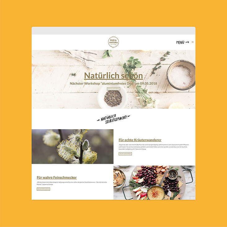 Rheia Natura – Web Design