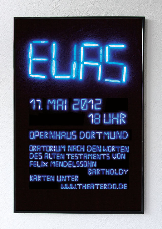 2013 – Plakat für die Oper „Elias“ (Studium)