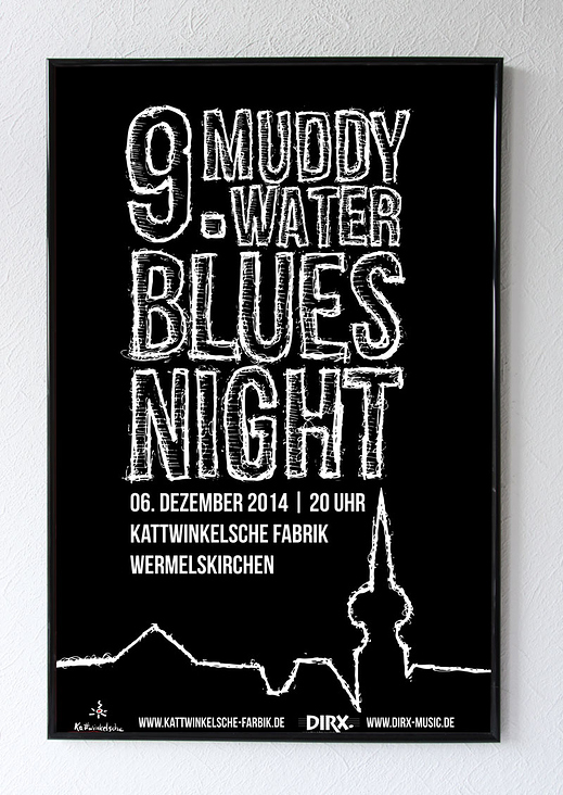 2014 – Plakat für die 9. Muddy Water Bluesnight (Auftrag)