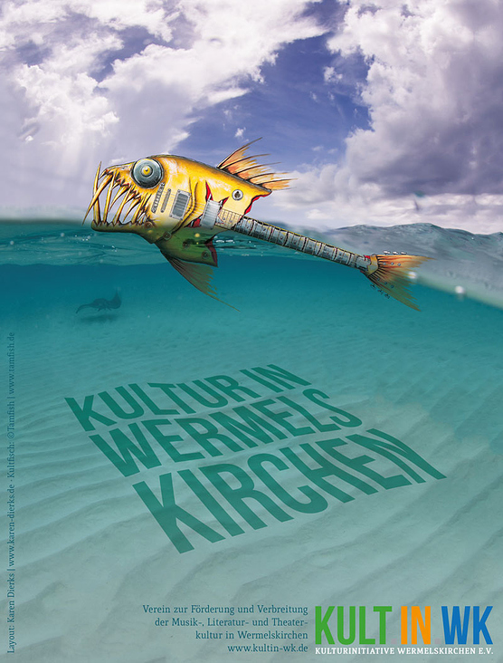 2017 – Anzeige für Kult.In.WK, der Kulturinitiative Wermeslkirchen (Fisch Illustration von Sascha Thamm)