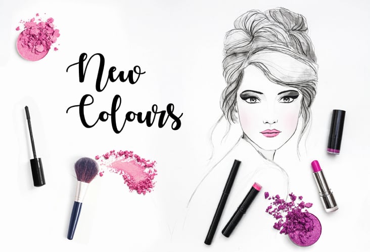 Beauty, Cosmetics, Illustration, Presentation