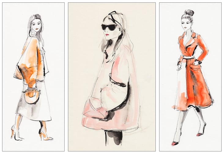 Fashion Sketches, Live Drawing, Fashion Illustration