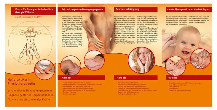 Flyer für Physiotherapie Wilhelm in Leipzig / Grimma