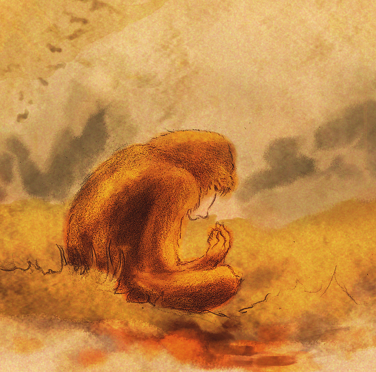meditating monkey