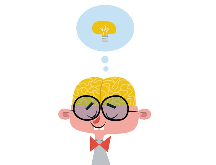 Gehirn: Mit meinem Gehirn denke ich. Ich habe tolle Ideen.